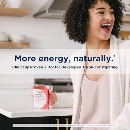 Flora Ferritin+ Delayed-Release Iron Supplement - Plant-Based Iron Supplement - Blood Cell & Energy Support - Vegan & Gluten-Free - Blister Pack - 30 Vegan Capsules