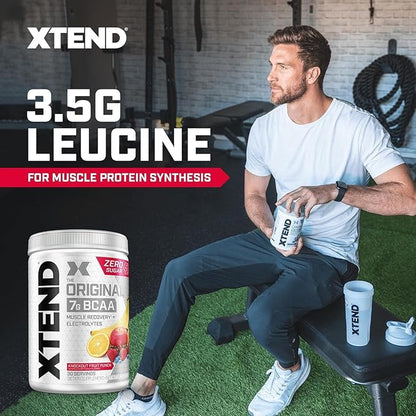 XTEND Original BCAA Powder 7g BCAA and 2.5g L-Glutamine, Sugar Free Post Workout Muscle Recovery Drink with Amino Acids for Men & Women, 30 Servings
