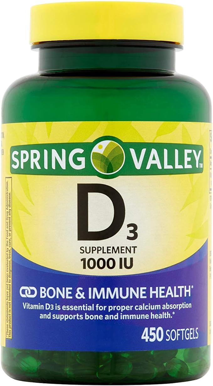 Spring Valley - Vitamin D-3 1000 IU, 450 Softgels