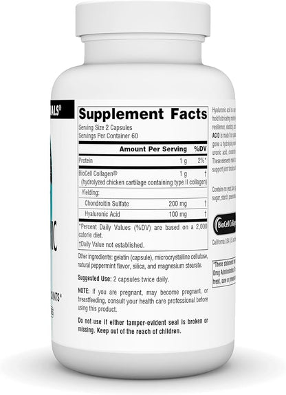 Source Naturals Hyaluronic Acid, Promotes Healthy Joints* 50 mg -120 Capsules