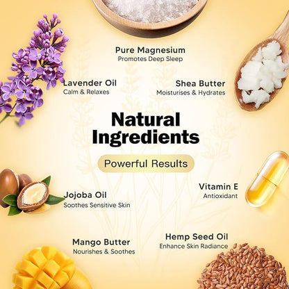 Magnesium Cream – Topical Magnesium Lotion with Lavender, Hemp Seed Oil, Vitamin E & Shea Butter – Relaxation Formula – Safe for Kids & Adults – 4 oz