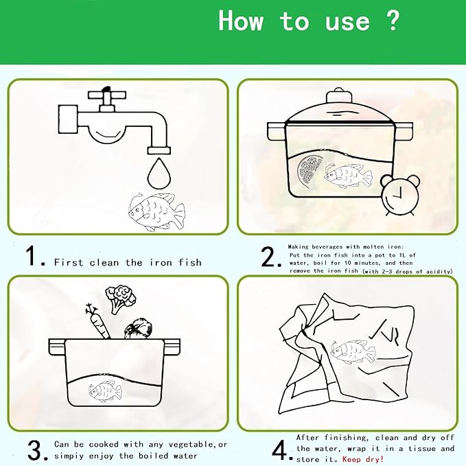 Iron Fish Cooking Tool Safe Original Iron to Your Food & Drinks, Supplement to Reduce Iron Deficiency Risks for Vegans Athletes Pregnant Women and Children, Mothers Day Gifts