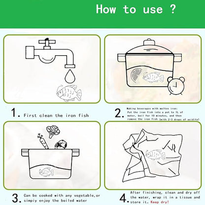 Iron Fish Cooking Tool Safe Original Iron to Your Food & Drinks, Supplement to Reduce Iron Deficiency Risks for Vegans Athletes Pregnant Women and Children, Mothers Day Gifts