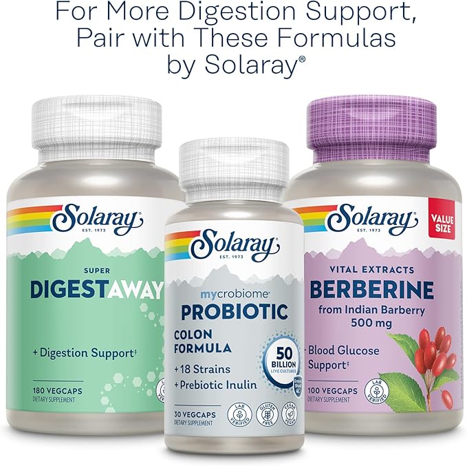SOLARAY Cool Cayenne Pepper 40,000 HU, Cayenne Pepper Capsules, Digestion Aid, Bio-Cool Process, Lab Verified, 60-Day Money-Back Guarantee, 90 Servings, 180 VegCaps