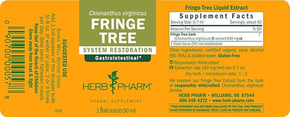 Herb Pharm Fringe Tree Liquid Extract for Digestive System Support - 1 Ounce