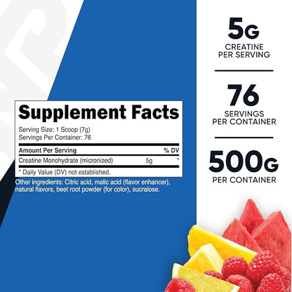 Nutricost Creatine Monohydrate Powder (Fruit Punch, 500 Gram)