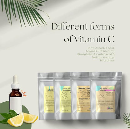 Magnesium Ascorbyl Phosphate Powder, Magnesium Ascorbyl Phosphate Stable Vitamin C, Magnesium Ascorbyl Phosphate MAP Powder for DIY Skincare Products Talsen Chemicals (4 Ounce / 113 Grams)