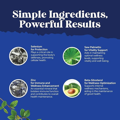 Natures Craft Saw Palmetto for Men with Beta Sitosterol - Saw Palmetto Extract Prostate Health Supplement for Men Bladder Control and Prostate Support - Restoring Hair Supplement