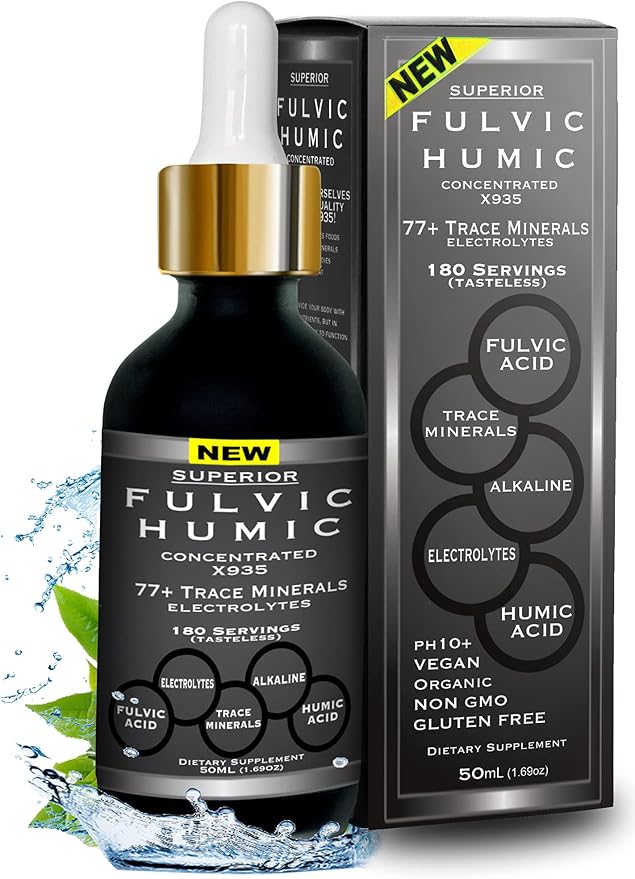 Fulvic Acid Humic Ionic Trace Mineral Drops with Electrolytes Plus Oregano Oil Drops Super Strength More Versatile Then Oil of Oregano Softgels and Capsules