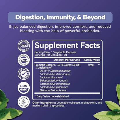 Colon Health Probiotic and Prebiotic Capsules - Gut Health Prebiotics and Probiotics for Women and Men for Digestive Support and Bloat Support - Daily Probiotic Prebiotic Weight Loss Supplement Pills