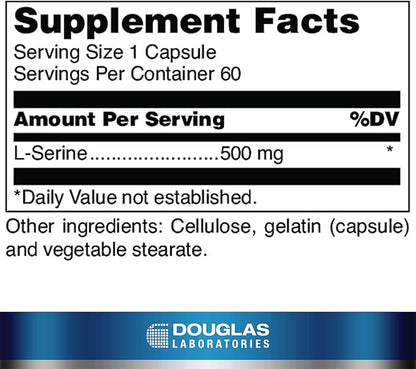 Douglas Laboratories L-Serine | Amino Acid Supplement for Heart and Brain Health and Muscle Building* | 60 Capsules