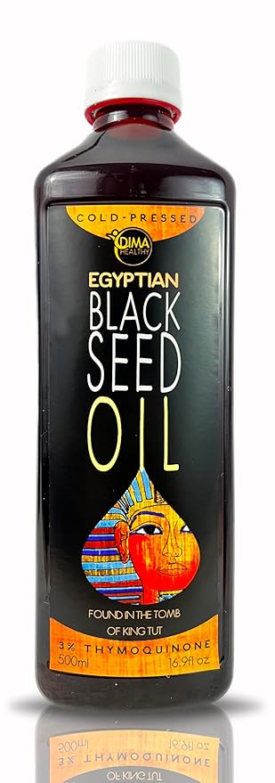Cold-Pressed Egyptian Black Seed Oil with 3% Thymoquinone: Your Path to Natural Wellness [16.9 fl oz/500ml]…