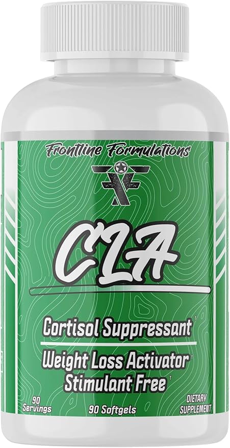 Frontline Fomulations CLA, Cortisol Suppressant, Stimulant Free, Enhances Energy and Metabolism, Increased Energy and Endurance, Train Harder, Recover Faster, Veteran Owned and Operated (90 Servings)
