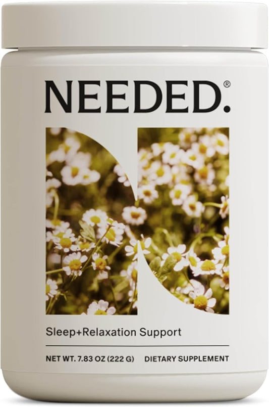 Needed. Sleep and Relaxation Support - Chamomile Powder for Relaxation and Magnesium Powder for Sleep Support, Safe and Effective Nutrients & Botanical Blend for Calm Sleep Supplement - 30-Day Supply