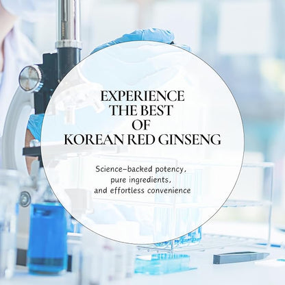 Korean Red Ginseng Prime Extract with 11mg Ginsenosides - Boost Energy, Memory & Immunity, 6-Year-Old Ginseng Drink for Circulation & Skin -5 Pouches (30mL*5)