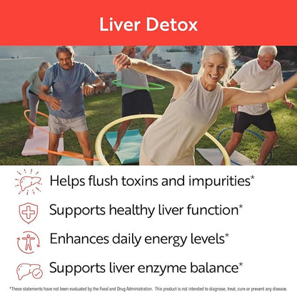 Liver Detox with 360 mg Milk Thistle Supplement with Alpha Lipoic Acid, Choline and NAC, Supports Healthy Liver Function, 60 Veggie Caps