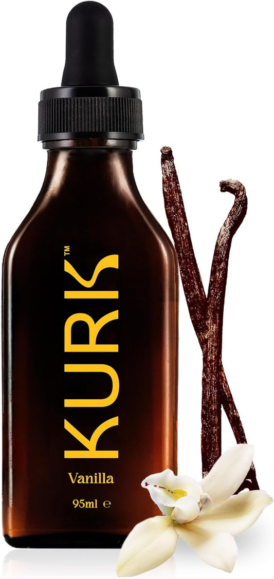 High Strength Liquid Curcumin Oil from Turmeric | Advanced Absorption Technology | 1000x More Absorbent Than Powders & Capsules - Vanilla 3.2 Fl Oz (95ml)
