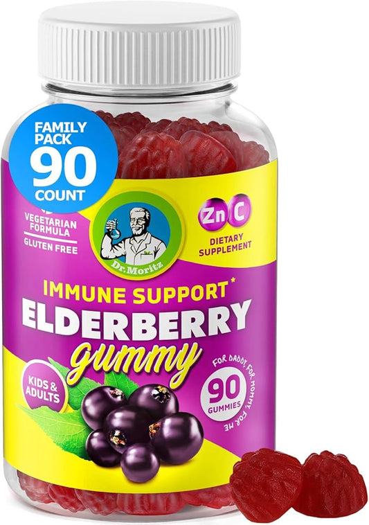 DR. MORITZ Elderberry Gummies for Kids and Toddlers (Elderberry Gummies (Kids & Adults) - 90 Count)