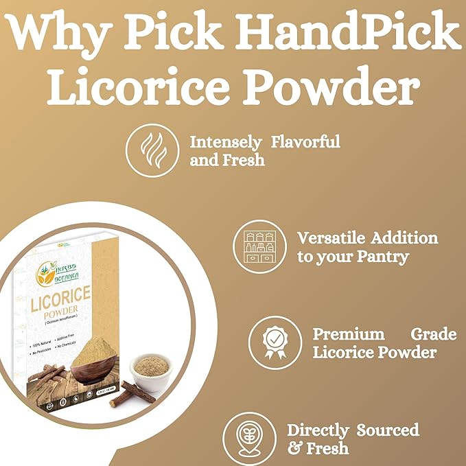 Licorice Powder 100% Pure & Natural Licorice Root Powder for Herbal Tea, Skin Care, & DIY Beauty Natural Licorice Root Supplement 5.3 oz Resealable Pack