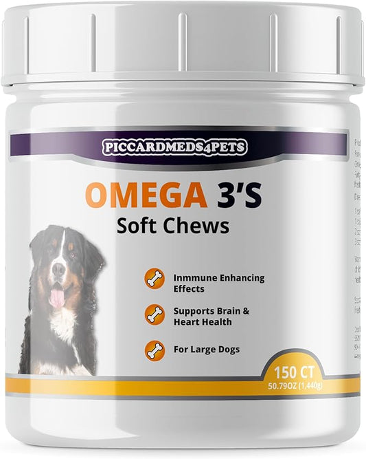 Skin and Coat Omega 3's Soft Chews Large Dogs 150 CT