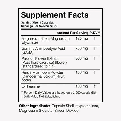 Terra Heath Essentials Fast Asleep - Melatonin Free, Sleep Support, Helps with Sleeplessness & Restlessness - All Natural, 30 Day Supply