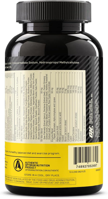 Optimum Nutrition Opti-Men Daily Multivitamin for Men, Immune Support Supplement with Amino Acids, 80 Day Supply, 240 Count, (Packaging May Vary)
