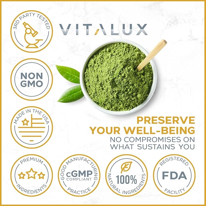 VITALUX || #1 Rated Premium Greens & Reds Superfood Powder || Immune Function, Added Antioxidants, Loaded w/ Digestive Enzymes | 17 Powerful Ingredients | 3rd Party Tested, Vegan + USA Made - 28 Days