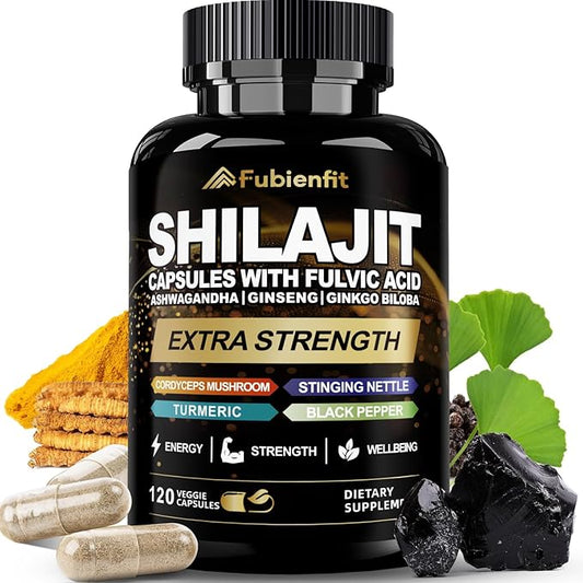 Shilajit for Men | Shilajit Supplement Capsules | 85+ Trace Minerals & Fulvic Acid | Energy & Immunity | Increases Testicular Capacity | for Men, Enhances Sexual Performance, 120 Capsules