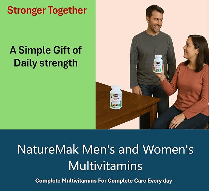 Multivitamin Tablet for Men, Once Daily Multivitamin for Adult, Multimineral Supplement with Lycopene, Vitamins A, D, C, K, and B-Complex. Supports Immunity, Bone, Hair, Skin, 60 Count