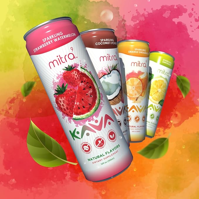 MITRA9 Botanical Beverages - Kava Drink Flavor Variety Pack With Kava Root Extract - Mood Enhancer - Plant Based - Promotes Natural Calm & Clarity (12 Fl. Oz) (4)