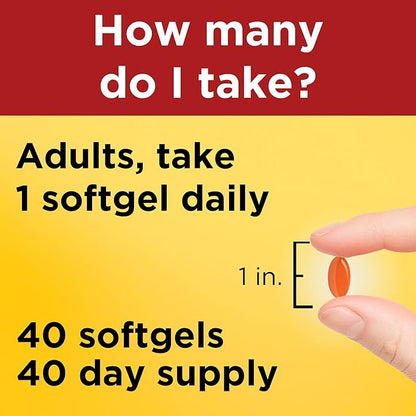 Nature Made CoQ10 200mg, Dietary Supplement for Heart Health Support, 40 Softgels, 40 Day Supply