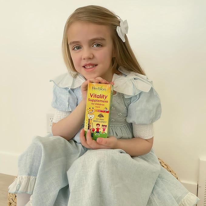 HERBION Naturals Vitality Supplement for Children, Promotes Growth and Appetite, Relieves Fatigue, Improves Mental & Physical Performance, for Kids 1 Year & Above, 5 Fl Oz (Pack of 1)