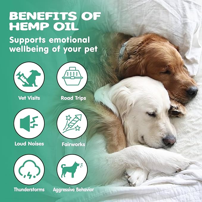 Hemp Oil Organic Extract for Dogs and Cats, Omega 3-6-9 Oil Supplement Hemp Oil for Pets-1012-D075