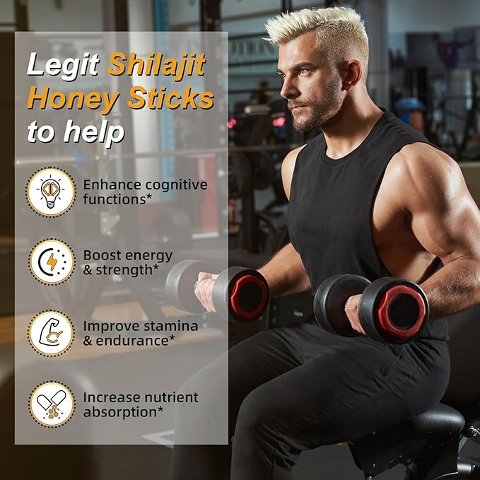 Himalayan Shilajit Honey Sticks for Men: Shilajit for Women with Organic Honey and Saffron 30 Sticks for Energy Boost & Immune Support, 85+ Trace Minerals, 75%+ Fulvic Acid