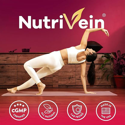 Nutrivein Premium Tart Cherry Capsules 3000mg: Ultra Strength Tart Cherry Extract Supplement for Post-Athletic Recovery, Detox, Rest, & Mobility