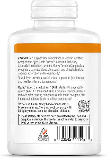 Kyolic Aged Garlic Extract Formula 111, Healthy Inflammation Response, 150 Capsules (Packaging May Vary)