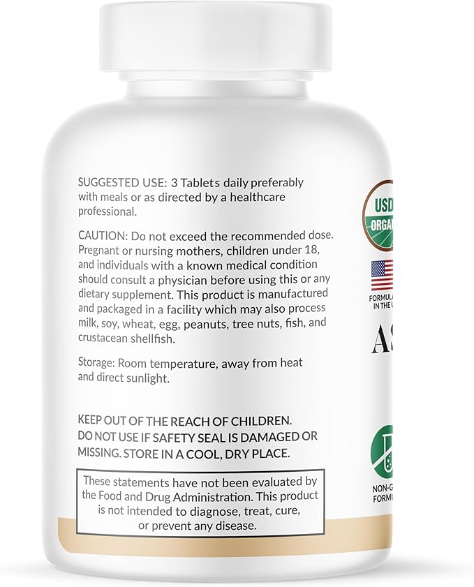 NaturoBliss Ashwagandha Supplements, 2025mg, 120 Tablets, Herbal Dietary Supplement, Vegetarian, Non-GMO, Gluten Free, with Black Pepper