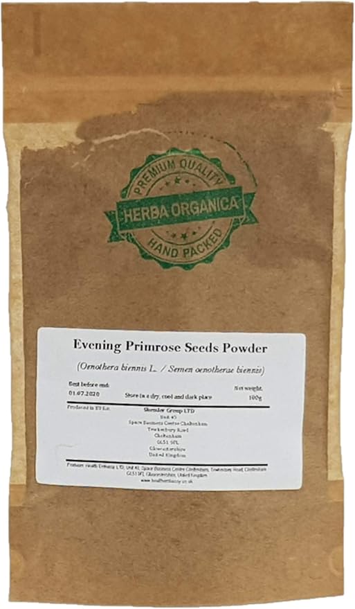 Herba Organica Evening Primrose Seeds Powder - Oenothera Biennis L (100g)