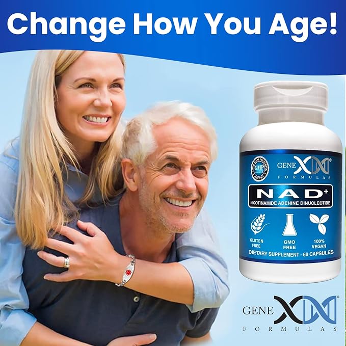 Genex Formulas NAD+ 250mg Serving 60 Capsules Nicotinamide Adenine Dinucleotide (Actual NAD+ Not a Precursor) (3)