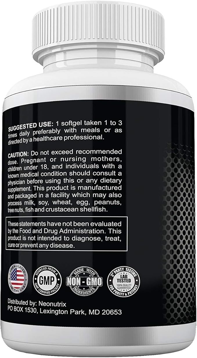 Soy Lecithin Capsules 1200mg (One a Day, 100 Softgels) Immune Support Supplement Rich in Phospholipids Supports Metabolism, Brain & Heart Health & Cell Functions Made in The USA Non-GMO by Neonutrix