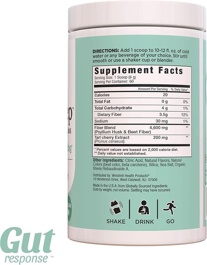 CleanSweep with Natural Psyllium Seed Husks & Beet Fiber, Natural Healthy Detox, Promotes Bloating Relief, Weight Management, Facilitates Bowel Regularity, Mixed Berry Flavor, 60 Servings