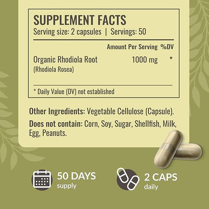 HERBAMAMA Nerve Support and Rhodiola Kit - Bundle of Nerve Support Liquid Complex 2 fl oz & Rhodiola Rosea Capsules - Vegan, Non-GMO, Sugar & Alcohol-Free, 2 Pack