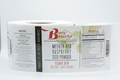 Meeker Red Raspberry Seed Powder - Natural Source of Ellagic Acid and Fiber - Locally Milled from US-Grown Raspberry Seeds - 1 lb / 454 g