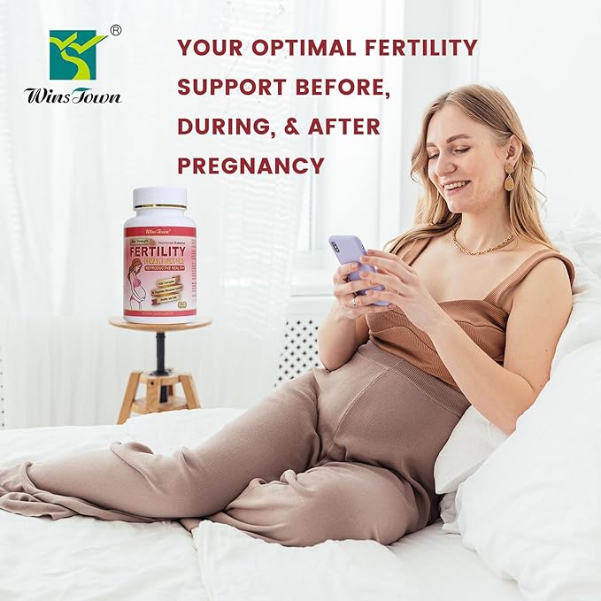 Fertility Tablets for Women, Female Prenatal Vitamin Supplements, Support Ovulation, Conception & Hormone Balance, 60 Tablets