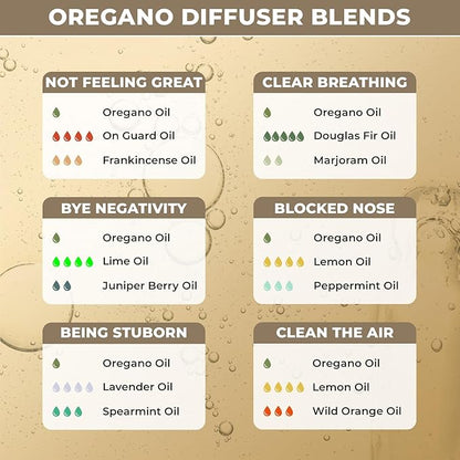 USDA Certified Organic Oregano Essential Oil - Oil of Oregano Drops for Skin & Hair Care | Reduce Itchiness & Redness | Gluten-Free, Pure Oregano Oil - Natural Aromatherapy Oil for Diffusers