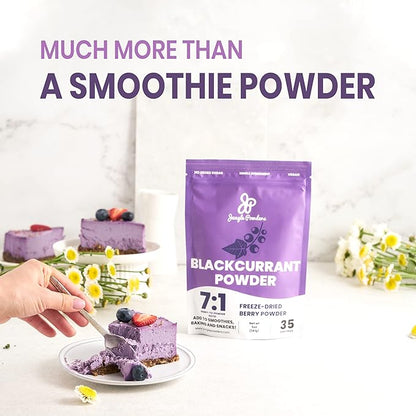 Wild Bilberry Extract for Eyes USDA Organic 3.4oz Blackcurrant Powder Bundle Freeze Dried Black Currant Extract for Smoothies