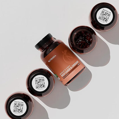 Nutriissa Beef Organ Gummies – Grass-Fed Organ Blend for Nutrient-Rich Support – Liver, Heart, Kidney, Pancreas & Spleen – EPEB Certified – 60 Lemon Flavored Gummies