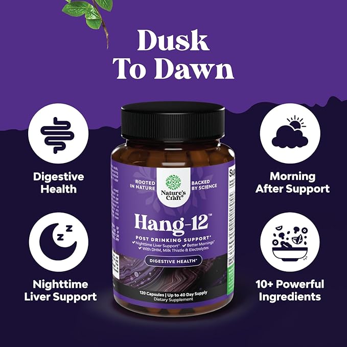 Re-Hydration Pills for After Drinking Recovery - Complete Pre and Post Drinking Liver Detox DHM Supplement with Dihydromyricetin Milk Thistle Extract Prickly Pear & Electrolytes (Up to 40 Servings)