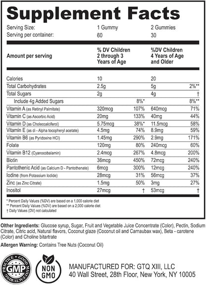DR. MORITZ Kids Multivitamin Gummies 14 Essential Vitamins Daily Supplement for Ages 2+ Vitamin ACDE Vegetarian B6 B12 Zinc Biotin Gummy Multivitamins for Children- (60 Count)