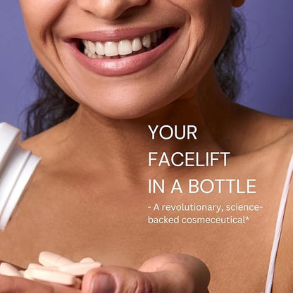 hollywoodskin Peptan® Collagen Complex: for Ultimate Age-Defying Support. 1000mg Collagen Type 1 & 3, 300mg HA, 100mg Vitamin C. 1500mg x 180 Tablets. (6 Months Supply).